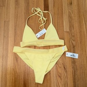 Pale yellow (daffodil) bikini, medium top, large and medium bottom available
